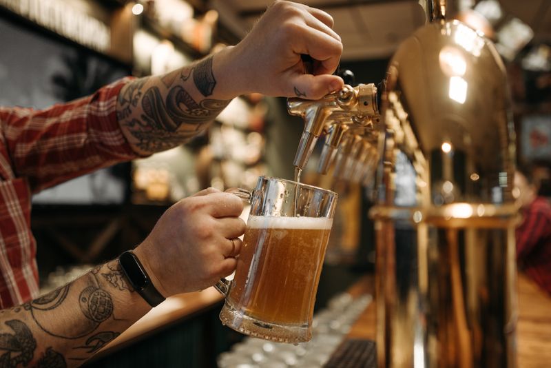 Italienisches Bier vom Fass